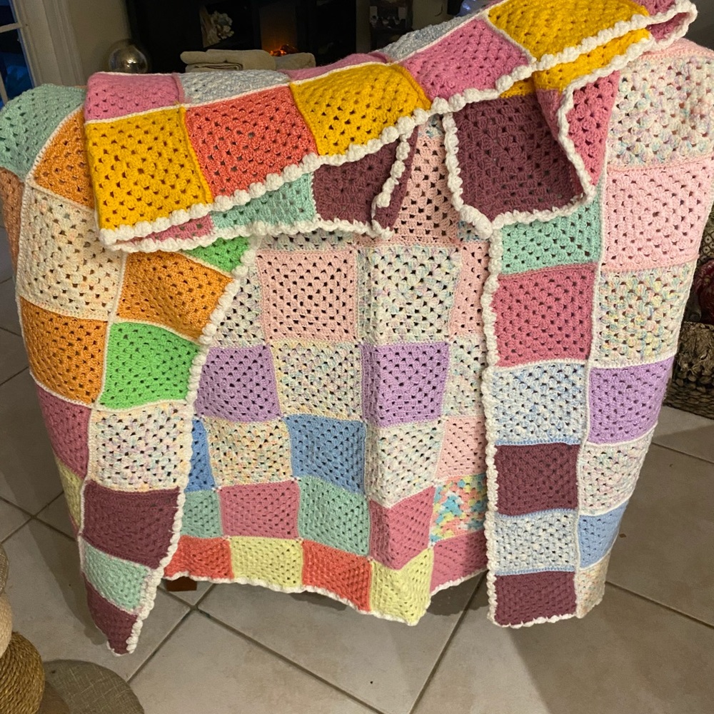 Vintage handmade throw.